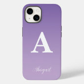 Lilac Custom Monogram Name Case-Mate iPhone Hülle (Rückseite)