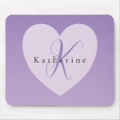 Lilac Custom Monogram Name Mousepad (Vorne)