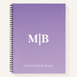 Lilac Custom Monogram Name Notizblock