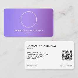 Lilac Custom QR Foto Visitenkarte