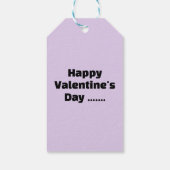 Lilac Cute Baby Elephant Valentine's Day   Geschenkanhänger (Rückseite)