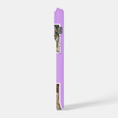 Lilac Cute Modern 3 Photo Layout Custom iPhone Hülle (Linke Seite)