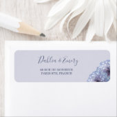 Lilac Dahlia Blume Wedding Address Label (Insitu)