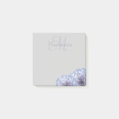 Lilac Dahlia Floral Monogram Individuelle Name Gra Post-it Klebezettel (Vorderseite)