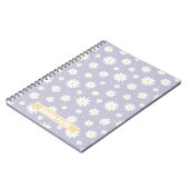 Lilac Daisy Floral Custom Notebook Notizblock (Linke Seite)