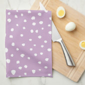 Lilac-Dalmatiner-Punkte, Dalmatiner-Punkte, gepunk Geschirrtuch (Viertel Falte)
