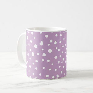 Lilac-Dalmatiner-Punkte, Dalmatiner-Punkte, gepunk Kaffeetasse