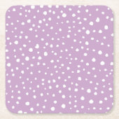 Lilac-Dalmatiner-Punkte, Dalmatiner-Punkte, gepunk Rechteckiger Pappuntersetzer (Vorderseite)