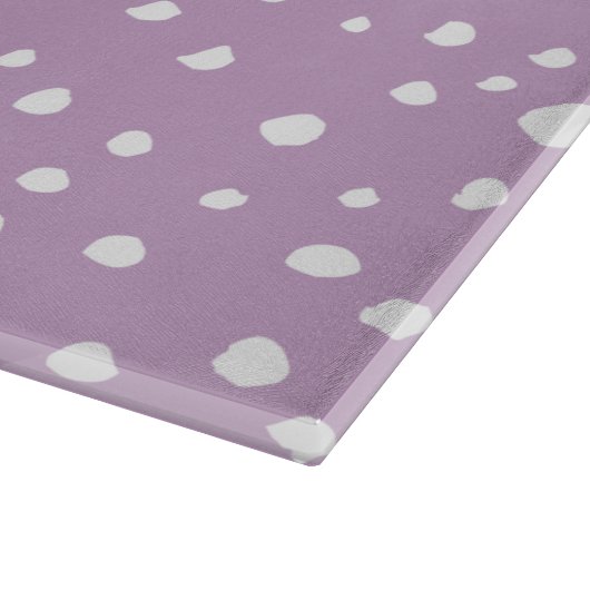 Lilac-Dalmatiner-Punkte, Dalmatiner-Punkte, gepunk Schneidebrett (Ecke)