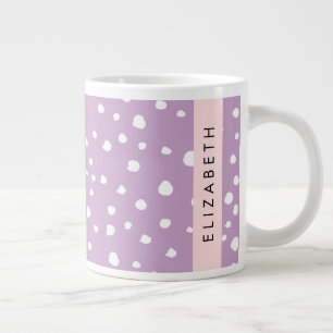 Lilac Dalmatiner Spots, Dalmatiner Punkte, Ihr Nam Jumbo-Tasse