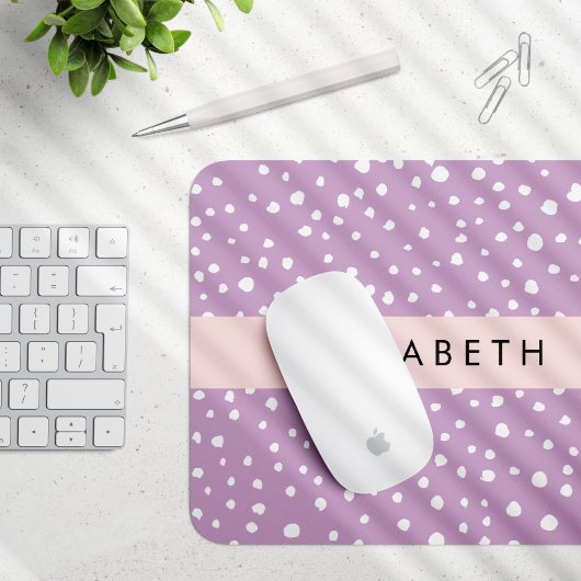 Lilac Dalmatiner Spots, Dalmatiner Punkte, Ihr Nam Mousepad