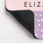 Lilac Dalmatiner Spots, Dalmatiner Punkte, Ihr Nam Mousepad (Ecke)