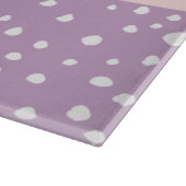 Lilac Dalmatiner Spots, Dalmatiner Punkte, Ihr Nam Schneidebrett (Ecke)