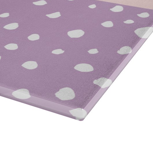 Lilac Dalmatiner Spots, Dalmatiner Punkte, Ihr Nam Schneidebrett (Ecke)