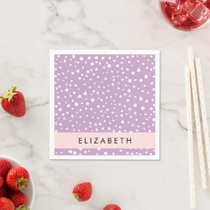 Lilac Dalmatiner Spots, Dalmatiner Punkte, Ihr Nam Serviette