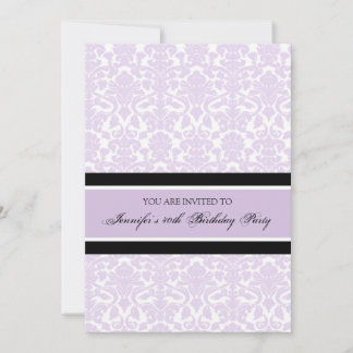Lilac Damask 40. Geburtstag Party Einladungen