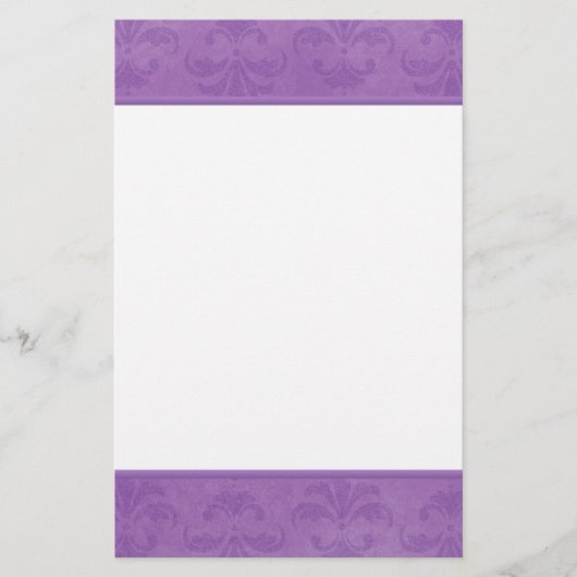Lilac Damask Briefpapier (Vorderseite)