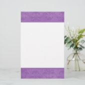 Lilac Damask Briefpapier (Stehend Vorderseite)