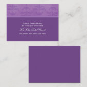 Lilac Damask Empfang Enclosure Begleitkarte (Vorne/Hinten)