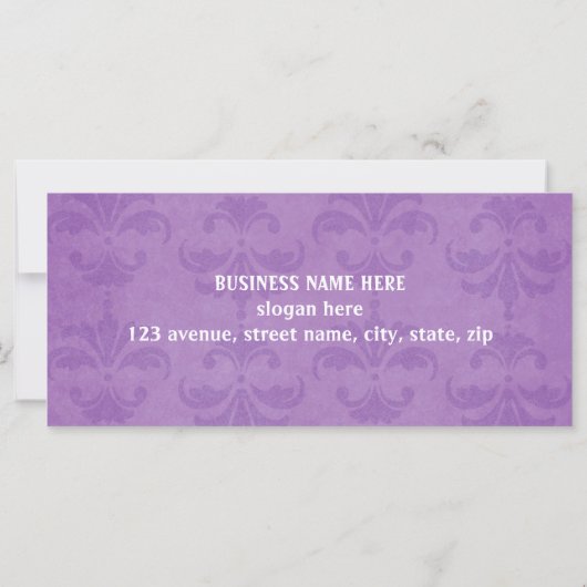 Lilac Damask Geschenkgutschein (Rückseite)