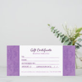 Lilac Damask Geschenkgutschein (Stehend Vorderseite)