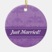 Lilac Damask Keramik Ornament (Vorne)