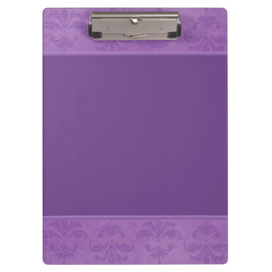 Lilac Damask Klemmbrett (Vorderseite)