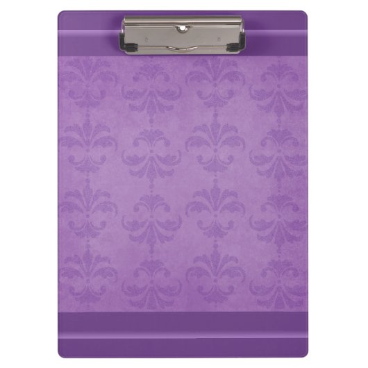Lilac Damask Klemmbrett (Vorderseite)