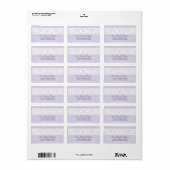 Lilac Damask Monogram Address Label Adressaufkleber (Vorne)