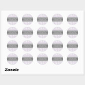 Lilac Damask Save the Date Umschlag Aufkleber (Blatt)