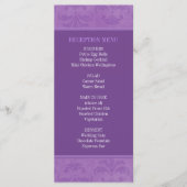 Lilac Damask Wedding Menü/Programm Menükarte (Vorderseite)
