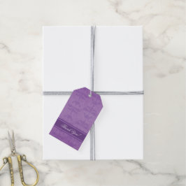 Lilac Damask Wedding Vielen Dank Geschenkanhänger