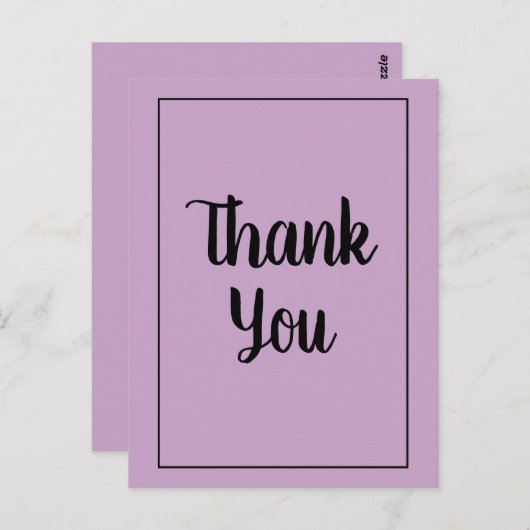 Lilac danke postkarte (Vorne/Hinten)