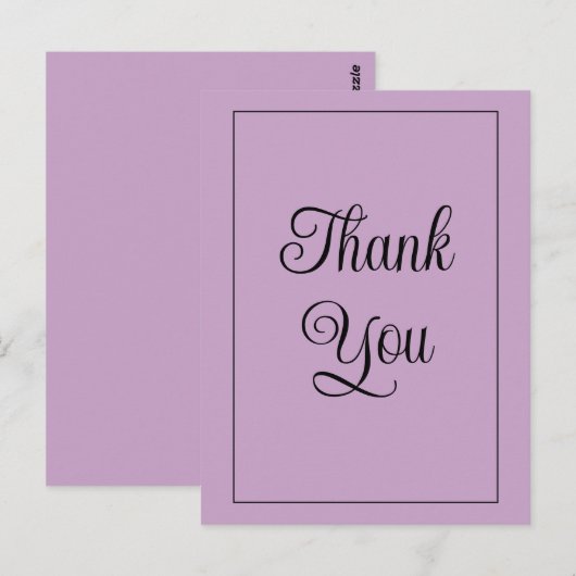 Lilac danke postkarte (Vorne/Hinten)