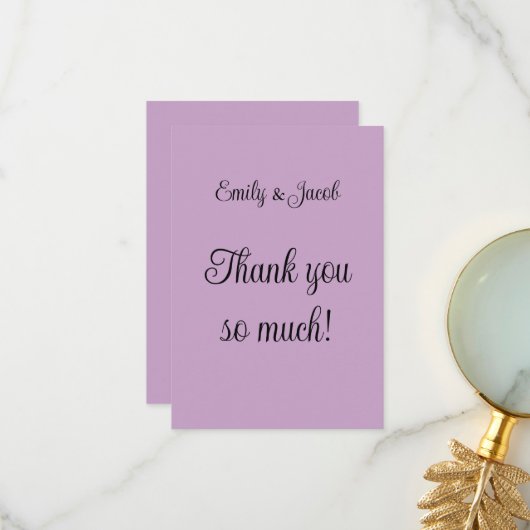 Lilac Dankeskarte (Vorderseite/Rückseite Beispiel)