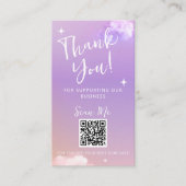 Lilac dankt Ihnen für Ihre Bestellung QR Code Einf Visitenkarte (Vorderseite)