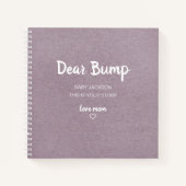 Lilac Dear Bump Keepake Pregnancy Journal Notizblock (Vorderseite)