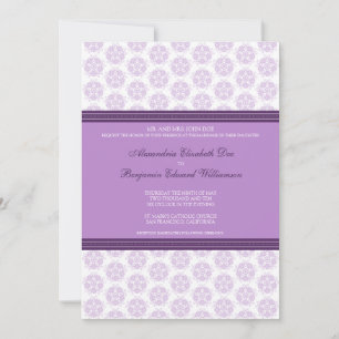 Lilac Decorative Briefmarke Feierliche Hochzeit Ei Einladung