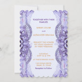 Lilac Delicate Lace Design Hochzeit Einladung (Vorderseite)