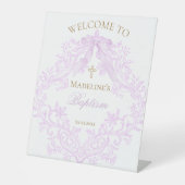 lilac design Baptism welcome Sockelschild (Vorderseite)