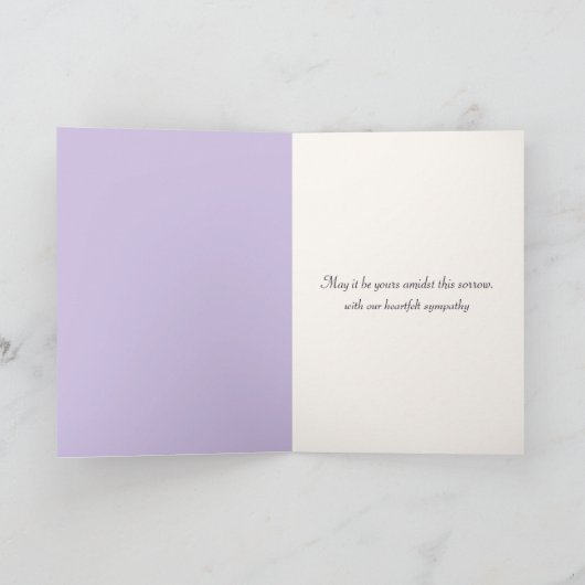 Lilac Dewdrop Beileid Karte (Innenseite)