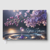 Lilac Dewdrop For Memorial Service Gästebuch (Vorderseite)