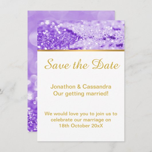 LILAC DIAMOND RIVER GOLD SAVE THE DATE (Vorne/Hinten)