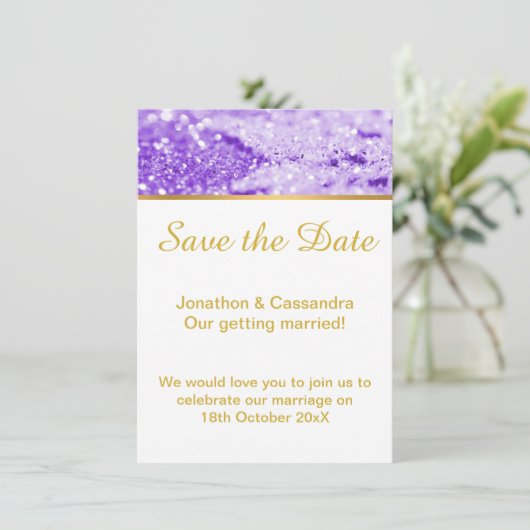 LILAC DIAMOND RIVER GOLD SAVE THE DATE (Stehend Vorderseite)