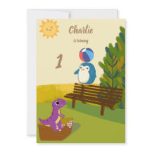 Lilac Dino in Park Geburtstag