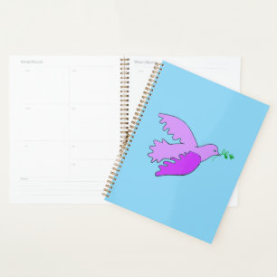 Lilac Dove of Peace with Olive Branch Planer