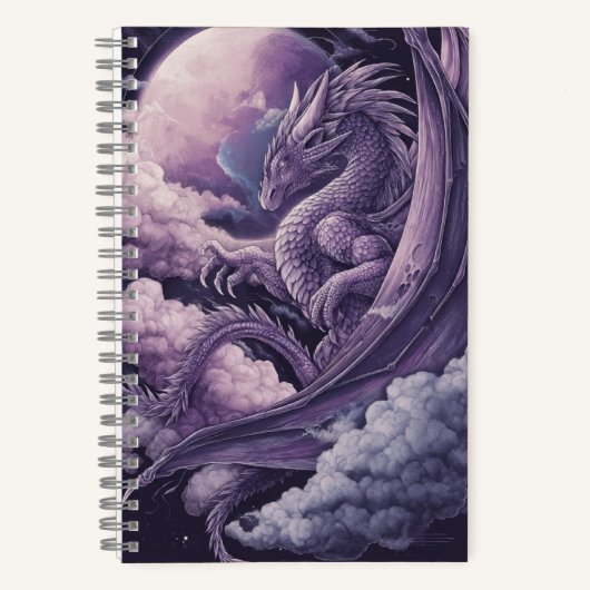 Lilac Dragon im Wolkenblatt Notizblock (Vorderseite)