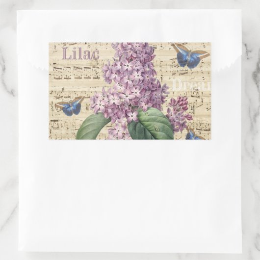 Lilac Dream Rechteckiger Aufkleber (Tasche)