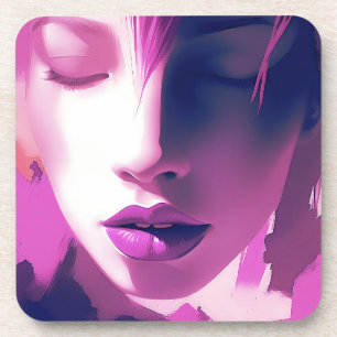 Lilac Dream Whisper - Serene, Ethereal, Lila Getränkeuntersetzer
