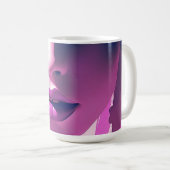 Lilac Dream Whisper - Serene, Ethereal, Lila Kaffeetasse (VorderseiteRechts)